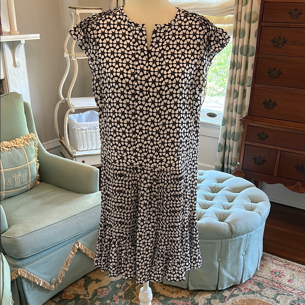 Rebecca Minkoff - Navy & White Geometric Dress